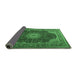 Sideview of Medallion Emerald Green Traditional Rug, tr2203emgrn