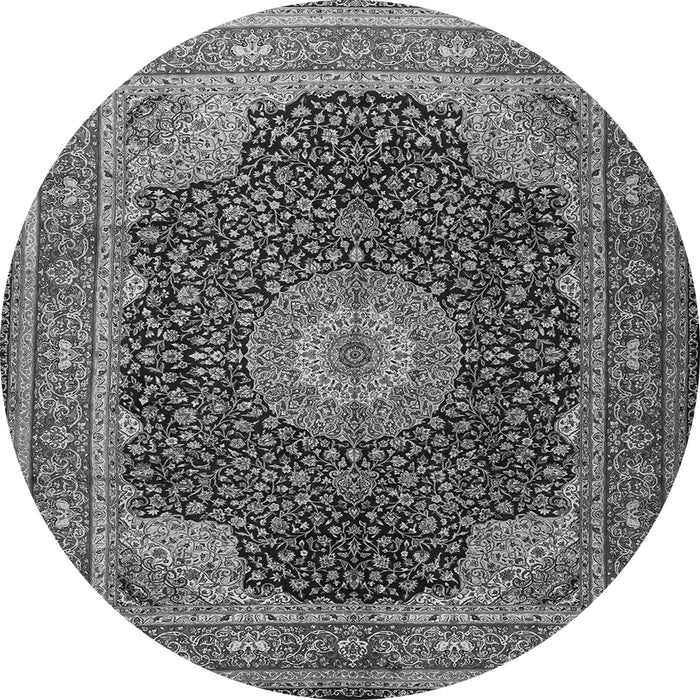 Square Medallion Gray Traditional Rug, tr2203gry