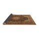 Sideview of Medallion Brown Traditional Rug, tr2203brn