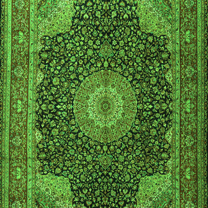 Medallion Green Traditional Rug, tr2203grn