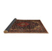Sideview of Traditional Gold Brown Persian Rug, tr2204