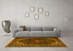 Machine Washable Persian Yellow Traditional Rug in a Living Room, wshtr2204yw