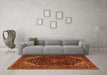 Machine Washable Persian Orange Traditional Area Rugs in a Living Room, wshtr2204org