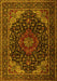 Machine Washable Persian Yellow Traditional Rug, wshtr2204yw