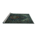 Sideview of Machine Washable Persian Light Blue Traditional Rug, wshtr2204lblu