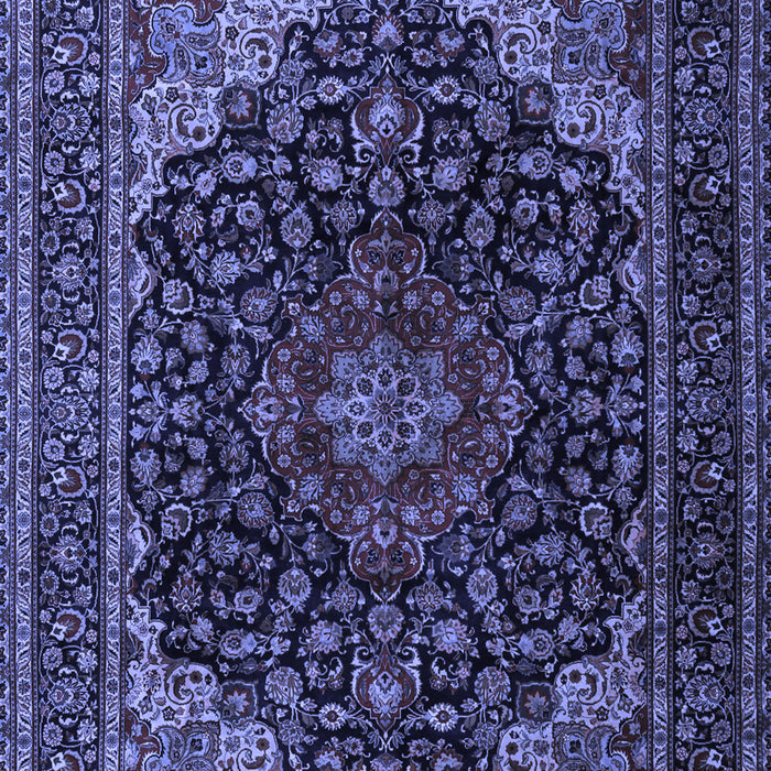 Machine Washable Persian Blue Traditional Rug, wshtr2204blu