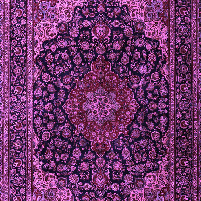 Machine Washable Persian Purple Traditional Area Rugs, wshtr2204pur