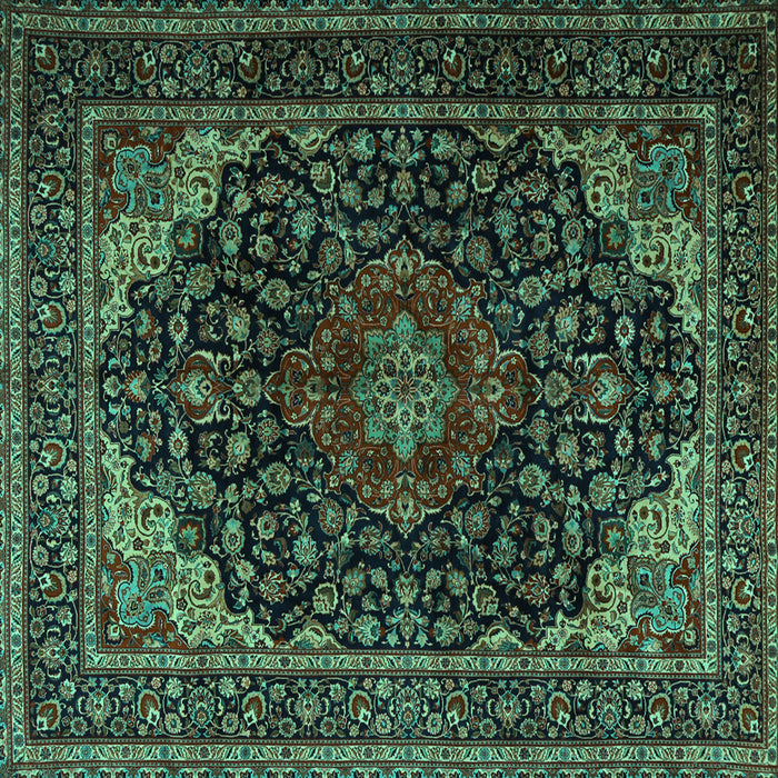 Square Persian Turquoise Traditional Rug, tr2204turq