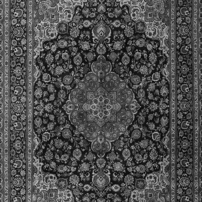 Serging Thickness of Machine Washable Persian Gray Traditional Rug, wshtr2204gry