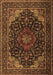 Machine Washable Persian Brown Traditional Rug, wshtr2204brn