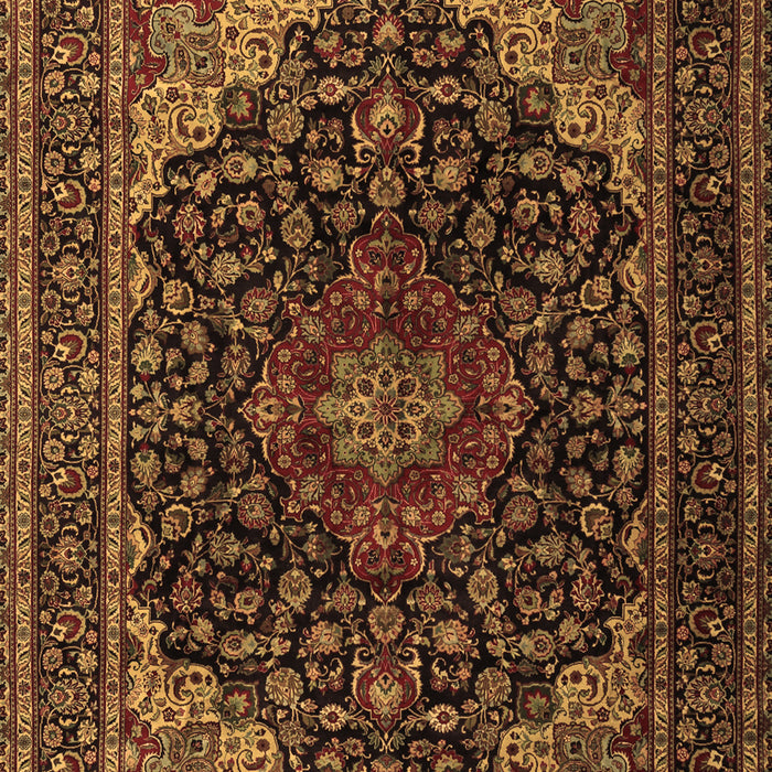 Machine Washable Persian Brown Traditional Rug, wshtr2204brn
