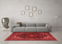 Machine Washable Persian Red Traditional Rug, wshtr2204red