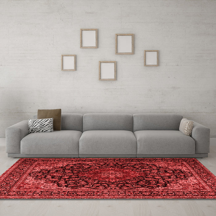 Traditional Red Washable Rugs