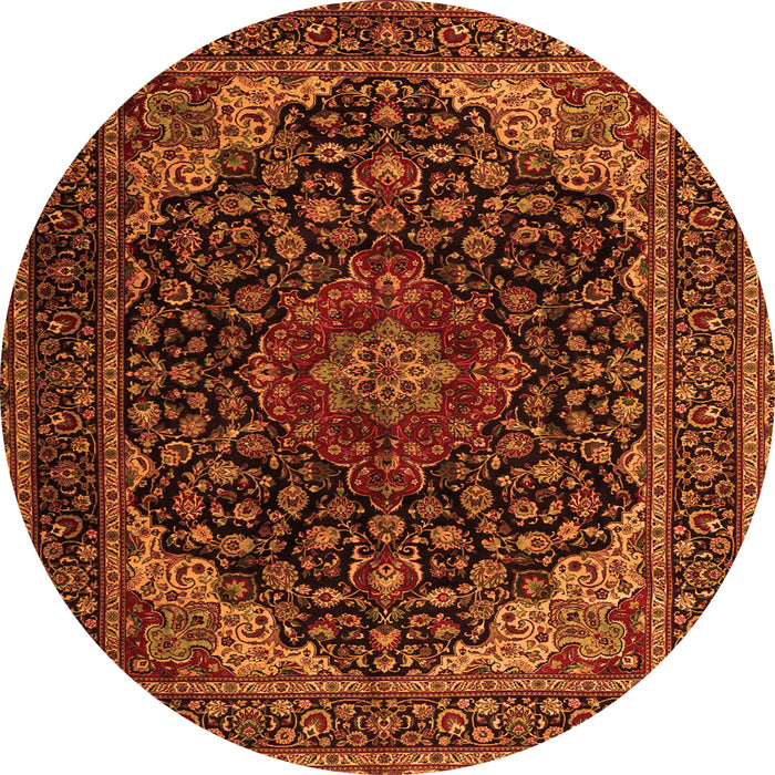 Square Persian Orange Traditional Rug, tr2204org