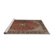 Sideview of Machine Washable Traditional Saffron Red Rug, wshtr2205