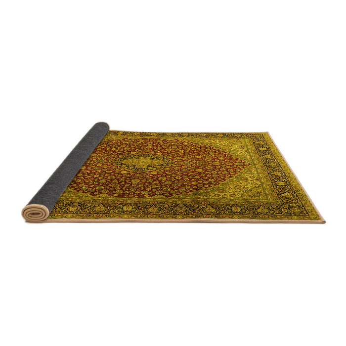 Sideview of Persian Yellow Traditional Rug, tr2205yw