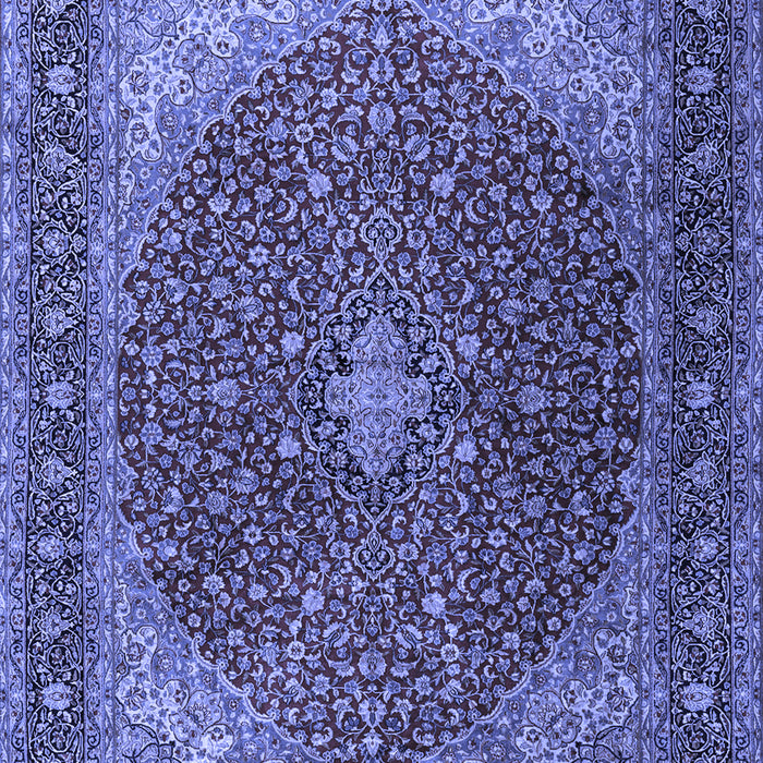 Machine Washable Persian Blue Traditional Rug, wshtr2205blu