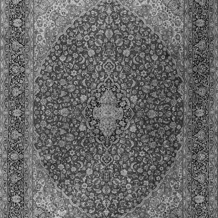 Serging Thickness of Machine Washable Persian Gray Traditional Rug, wshtr2205gry