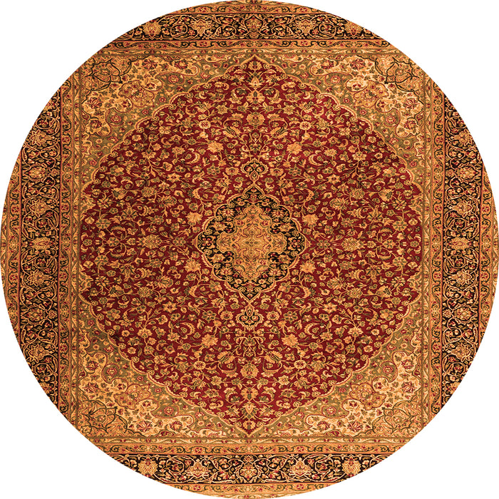 Machine Washable Persian Orange Traditional Area Rugs, wshtr2205org