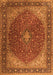 Serging Thickness of Machine Washable Persian Orange Traditional Area Rugs, wshtr2205org