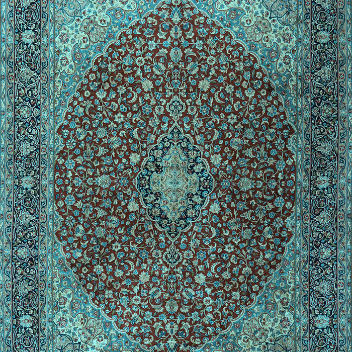 Machine Washable Persian Light Blue Traditional Rug, wshtr2205lblu