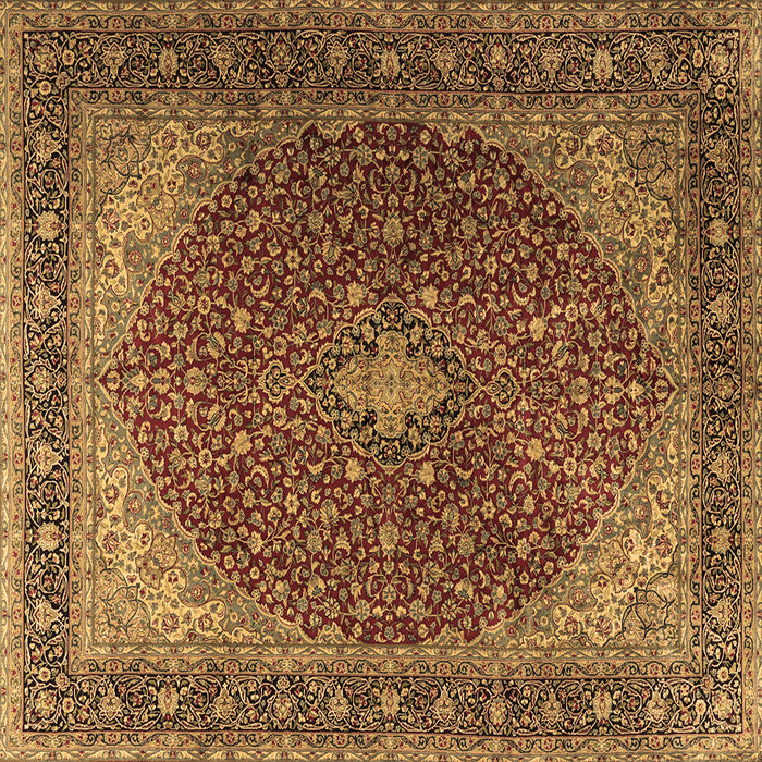 Square Persian Brown Traditional Rug, tr2205brn