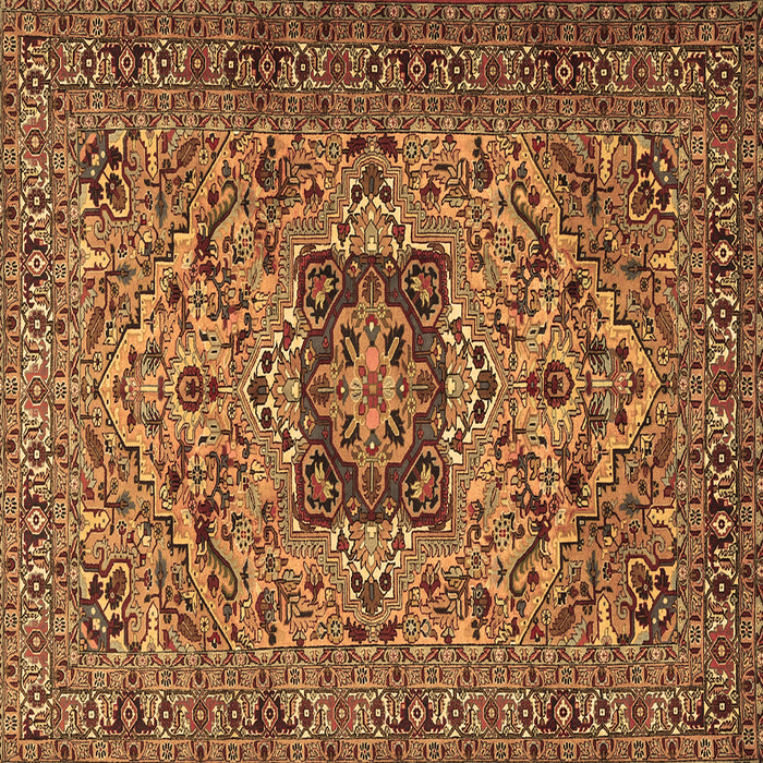 Square Persian Brown Traditional Rug, tr2206brn