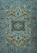 Machine Washable Persian Light Blue Traditional Rug, wshtr2206lblu