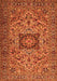 Serging Thickness of Machine Washable Persian Orange Traditional Area Rugs, wshtr2206org