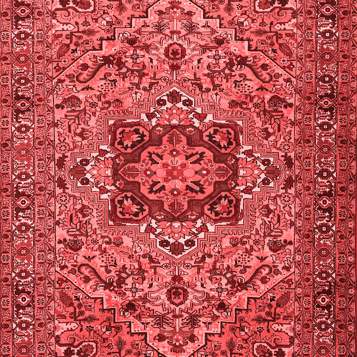 Machine Washable Persian Red Traditional Rug, wshtr2206red
