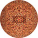 Square Persian Orange Traditional Rug, tr2206org