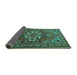 Sideview of Persian Turquoise Traditional Rug, tr2207turq