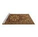 Sideview of Machine Washable Persian Brown Traditional Rug, wshtr2207brn