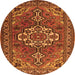 Machine Washable Persian Orange Traditional Area Rugs, wshtr2207org