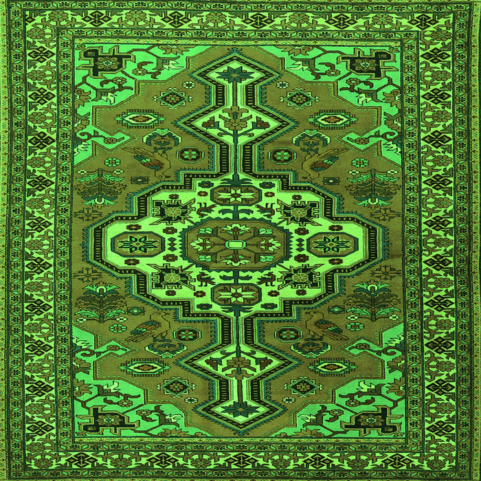 Serging Thickness of Persian Green Traditional Rug, tr2207grn