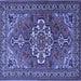 Square Persian Blue Traditional Rug, tr2207blu