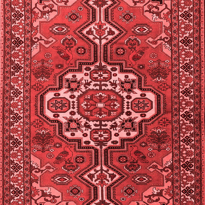 Machine Washable Persian Red Traditional Rug, wshtr2207red