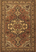 Machine Washable Persian Brown Traditional Rug, wshtr2207brn