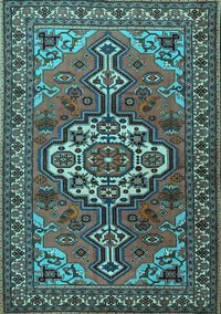 Persian Light Blue Traditional Rug, tr2207lblu