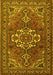 Machine Washable Persian Yellow Traditional Rug, wshtr2207yw