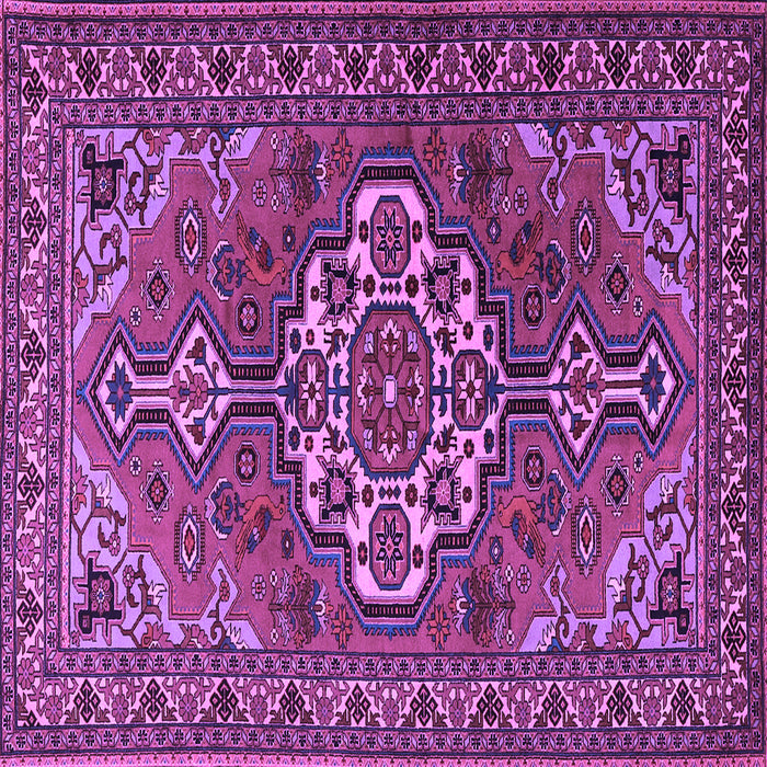 Square Persian Purple Traditional Rug, tr2207pur