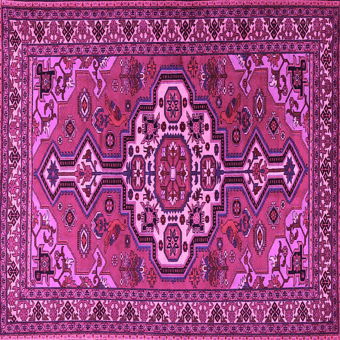 Square Persian Pink Traditional Rug, tr2207pnk