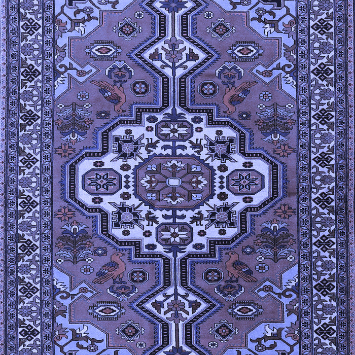 Machine Washable Persian Blue Traditional Rug, wshtr2207blu