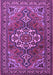 Machine Washable Persian Purple Traditional Area Rugs, wshtr2207pur