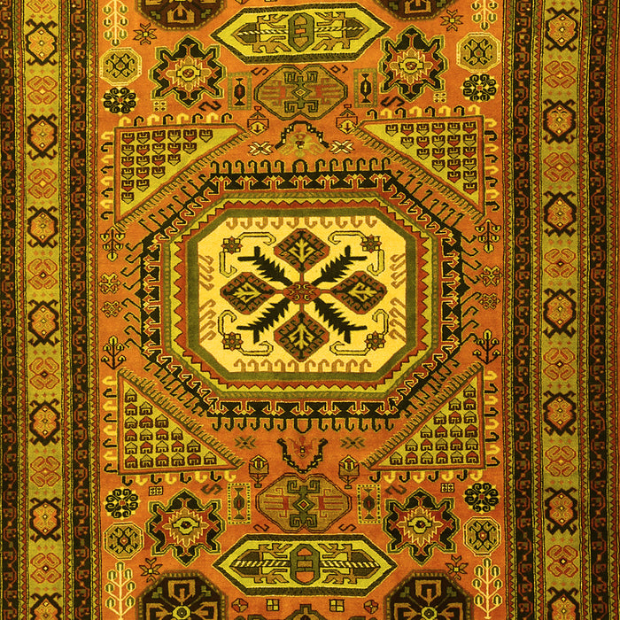 Machine Washable Persian Yellow Traditional Rug, wshtr2208yw