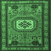 Square Persian Emerald Green Traditional Rug, tr2208emgrn