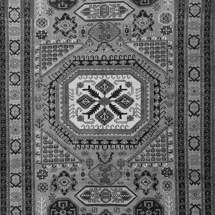 Serging Thickness of Machine Washable Persian Gray Traditional Rug, wshtr2208gry