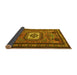 Sideview of Persian Yellow Traditional Rug, tr2208yw