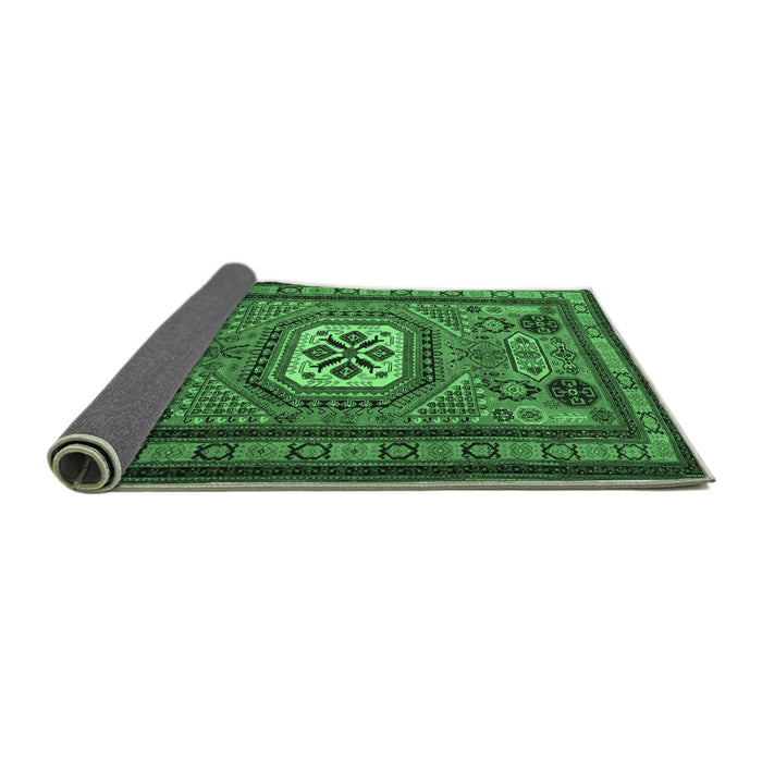 Sideview of Persian Emerald Green Traditional Rug, tr2208emgrn