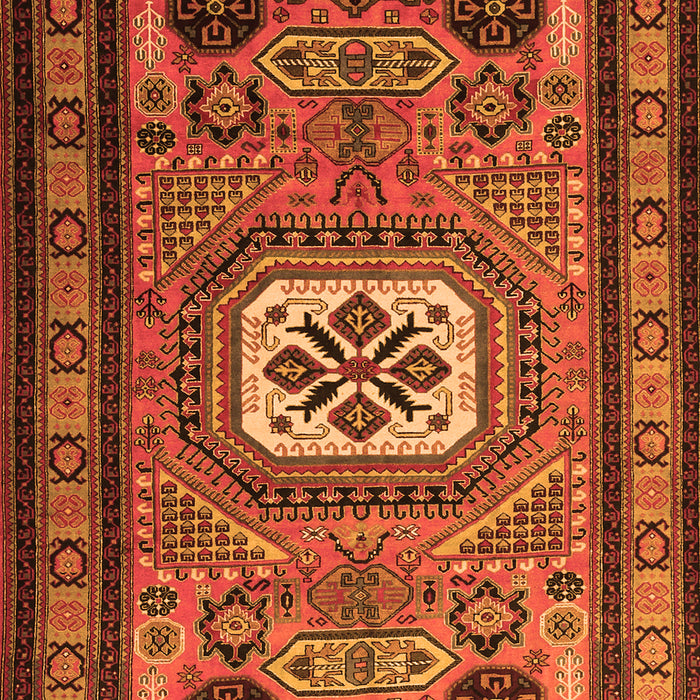 Serging Thickness of Machine Washable Persian Orange Traditional Area Rugs, wshtr2208org
